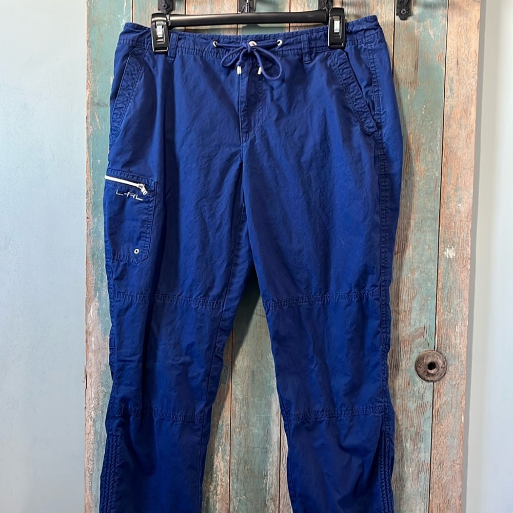 Lauren Ralph Lauren women’s size 6 navy blue active pants leg zipper pocket